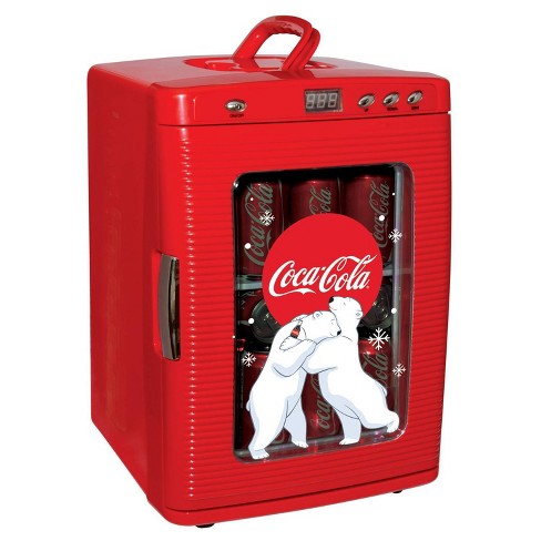 Coca-Cola Polar Bear 0.14-cu ft Standard-depth Freestanding Mini Fridge  (Red, White) in the Mini Fridges department at