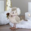 Northlight Plush Glitter Bird in Earmuffs Christmas Figure - 6" - Beige and Brown - 2 of 4