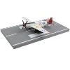 North American P-51C Mustang Fighter Aircraft Gray "US Army Air Force" with Runway Section Diecast Model Airplane by Runway24 - 3 of 3