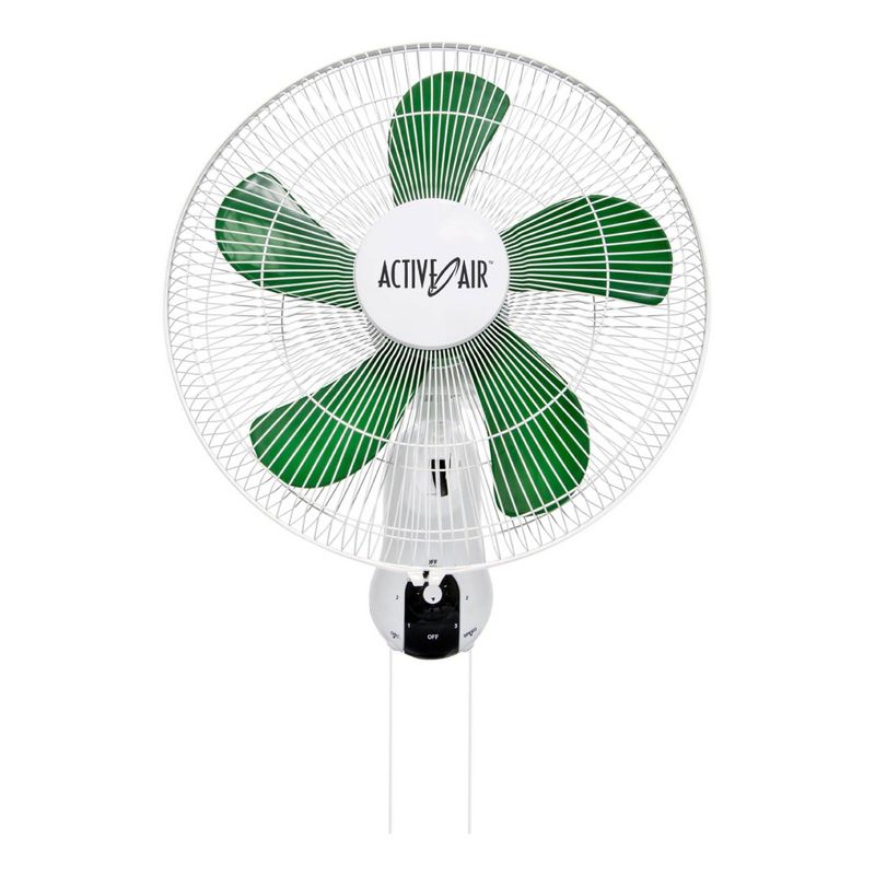 Hydrofarm Active Air ACF16 16 Inch 3 Speed Wall Mountable 90 Degree Heavy Duty Hydroponic Grow Oscillating Fan w/ Spring Loaded Plastic Clip (6 Pack), 2 of 6