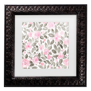 Trademark Fine Art - Rosana Laiz Blursbyai Miriam flowers in pink Matted Framed Art - 1 of 4