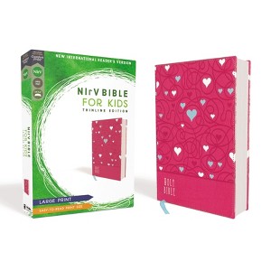 Nirv, Bible for Kids, Large Print, Leathersoft, Pink, Comfort Print - by  Zondervan (Leather Bound) - 1 of 1
