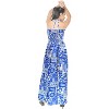LA LEELA Women's Tube Dress Maxi Boho Flowy One Size Sky Tropical - 2 of 2