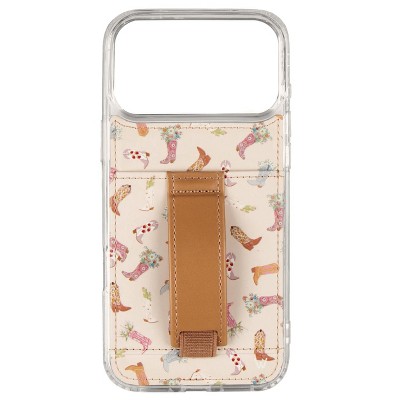 Walli Cases Boots and Bloom Phone Case with Wallet and Finger Strap