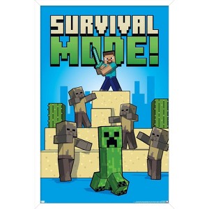 Trends International Minecraft - Survival Mode Framed Wall Poster Prints - 1 of 4