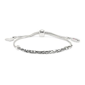 Black Bow Jewelry Sterling Silver & Pink Crystal Love Heart Adjustable Starter Bracelet - 1 of 4
