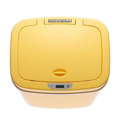Yellow Plastic Touchless Automatic Trash Can, 4.2 Gallon