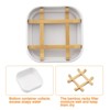 Unique Bargains Bamboo Fiber Wooden Square Detachable Self Draining Soap Dishes - 3 of 4