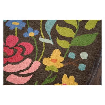 Brown Hand-Tufted Wool Runner Rug, 2'3" x 8'