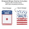Big Dot of Happiness Stars & Stripes - Bar Bingo Cards and Markers - Patriotic Party Shaped Bingo Game - Set of 18 - 3 of 4