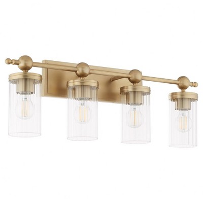 Quorum Lighting Lee Boulevard 4 - Light Vanity in  Aged Brass