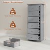 Costway 6 Drawer Chest Dresser Clothes Storage Bedroom Tall Furniture Cabinet - 3 of 4