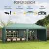 10' x 20' Pop Up Canopy Tent with 4 Sidewalls, Instant Gazebo with Carry Bag for Garden, Patio - 4 of 4