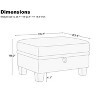 Belffin Standard Ottoman with Storage for Modular Sectional Couch - 2 of 4