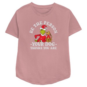 Women's Dr. Seuss Grinch Christmas Be the Person T-Shirt - 1 of 3