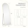 64 Inch Arched Right Angle Floor Standing Full-Length Mirror, Wall Mirror with Bracket Aluminum Alloy Thin Frame - 4 of 4