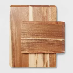 2pc Acacia Wood Nonslip Cutting Board Set - Made By Design™