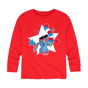 Boys' - Lilo and Stitch - Stitch Ice Cream Long Sleeve Graphic T-Shirt - 1 of 4