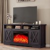 63" Farmhouse TV Stand with 26" Fireplace - 4 of 4
