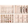 4-Piece Stackable Jewelry Organizer Trays made of PU leather with removable dividers for earrings, necklaces, rings, and bracelets - 2 of 4