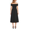 Lands' End Women's Off the Shoulder Slender Mixed Media Dress - 2 of 4