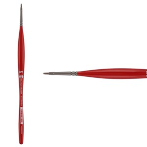 Borciani e Bonazzi Unico Silver Synthetic Series 811 Paint Brush, Flat 2x0 - Medium Handle Paintbrush Handcrafted in Italy, Cruelty-Free, Acrylic, - 1 of 4