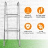 SereneLife Outdoor Trampoline Access Safety Ladder - 2 Step Weather Resistant Galvanized Steel Trampoline Climbing Ladder - 4 of 4