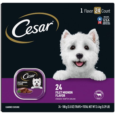 Cesar Classic Loaf In Sauce Beef Flavor Adult Wet Dog Food - 3.5oz/24ct
