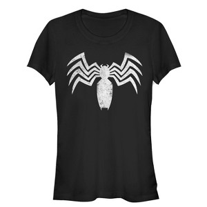 Juniors Womens Marvel Venom Distressed Claw Logo T-Shirt - 1 of 3