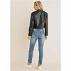 VENUS Womens Faux-Leather Moto Jacket - 3 of 4