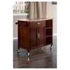 Mabel Kitchen Cart Wood/Walnut/Natural - Winsome - image 4 of 4