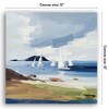 Americanflat Canvas Wall Art Featuring White Sailboats, Blue Ocean, Beige Sand and Cloudy Sky - Gallery Wrap - Seascape Coastal Wall Art - 2 of 4