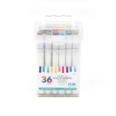 36ct Color Marker Set Thick Dual Tip White Package - FLOMO