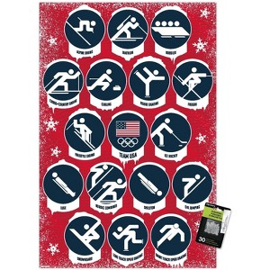 Trends International Team USA: 2026 Winter Olympics (Milan) - Pictograms Unframed Wall Poster Prints - 1 of 4