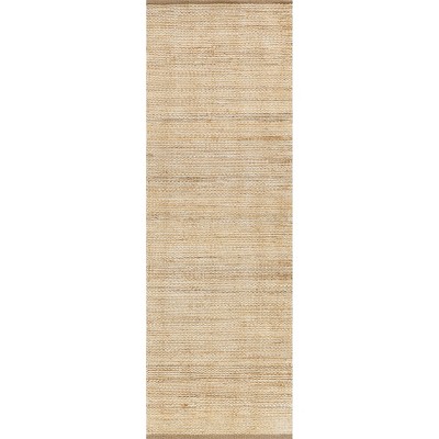 Home Conservatory Striped Handwoven Jute Indoor Area Rug