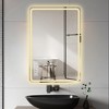 Lyngins 40*24 Inch Wall Mount Vanity Mirror,Modern Bathroom Mirror with Front Lights for Bathroom(Horizontal & Vertical) - 2 of 4
