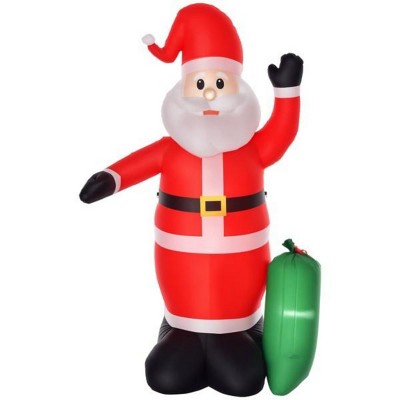 INFURNIC Party Decorations and Accessories Inflatable Santa Claus with Gift Bag for Christmas Yard Display, Red, 58.25"*33.5"*94.5"