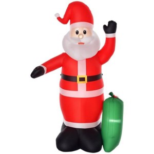INFURNIC Party Decorations and Accessories Inflatable Santa Claus with Gift Bag for Christmas Yard Display, Red, 58.25"*33.5"*94.5" - 1 of 4