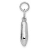 Black Bow Jewelry 14k White Gold 3D Moveable Ballet Slippers Pendant - 2 of 4