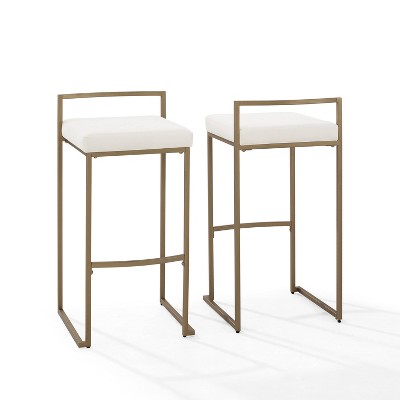 Set of 2 Harlowe Barstools Creme - Crosley