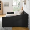 Sapphtopaz Upholstered Daybed with Drawers Bed Frame Waved Shape Arms Sofa Bed Bedroom Furniture, Easy Assembly, No Box Spring Needed - 4 of 4