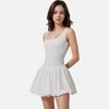 Anna-Kaci Active Women's Sleeveless Fitted Bodysuit Dress with Bubble Hem Skirt and Scoop Neck - 2 of 4