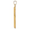 Black Bow Jewelry 14k Yellow Gold Hollow Beaded Edge Cross Pendant, 18 x 35mm - 2 of 4