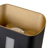 C Cattleya 2-Light Outer Black Inner Gold Aluminum LED Outdoor Wall Sconce (2-Pack) - 3 of 4
