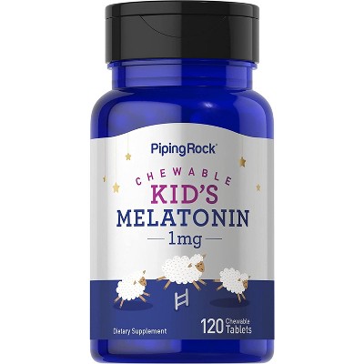 Piping Rock Kids Melatonin 1mg | 120 Chewable Tablets