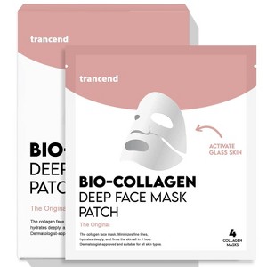 Trancend Bio-Collagen Face Mask K Beauty Skin Care Hydrating for Pores & Elasticity, 4 Pack - 1 of 4