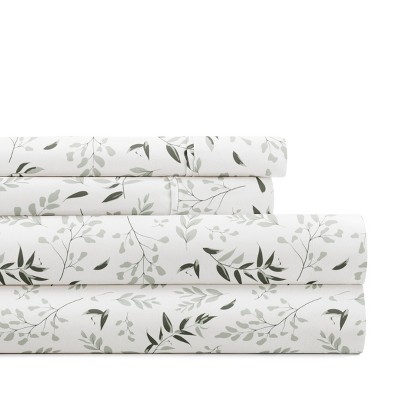 Delicate Blossoms Floral Patterned Ultra-Soft 4 Piece Bed Sheet Set - Becky Cameron
