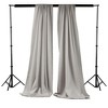 Slickblue Pack of 2 Polyester Backdrop Drapes – 96"H x 58"W, Rod Pocket, Semi Sheer, Serged Edges, 41 Colors Options - 2 of 3