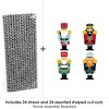 Big Dot of Happiness Christmas Nutcracker - Paper Straw Decor - Holiday Party Striped Decorative Straws - Set of 24 - 3 of 4