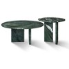 NicBex Natural Marble Small Coffee Table, Genuine Marble Round End Table, Stone Side Table for Living Room,17.7" Nightstand with Semi-Polished Surface - 3 of 4